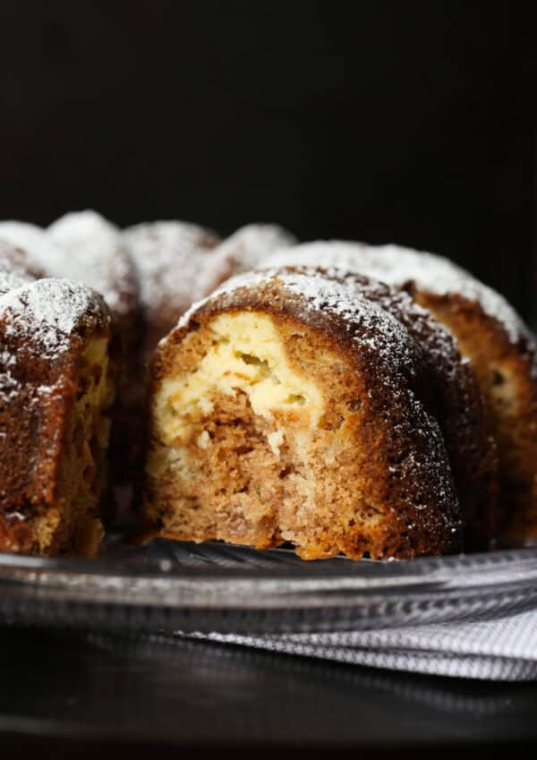 cream cheese swirled apple cake