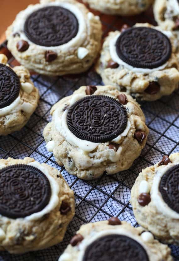 Outrageous Cookies & Cream Cookies | Chocolate Chip + Oreo Cookies!