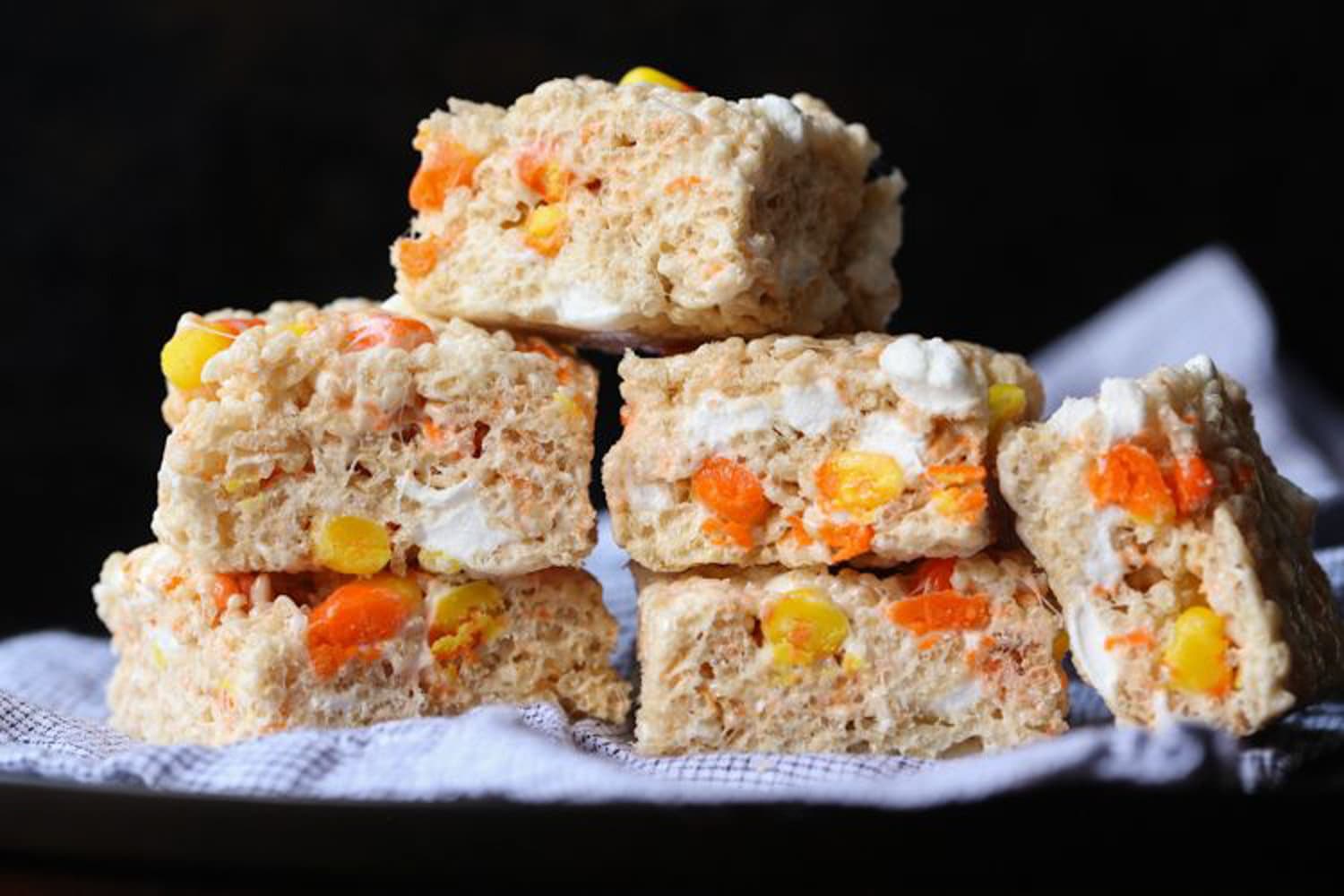 Easy Rice Krispie Treat Recipe with Candy Corn
