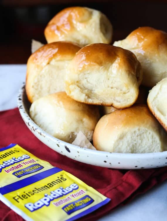 Rapid Rise Yeast makes these easy sweet dinner rolls great even for beginners