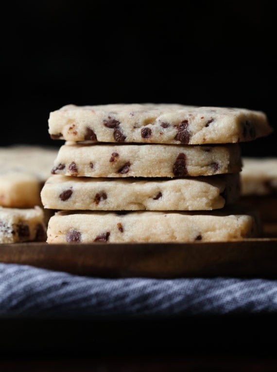 Chocolate-Chocolate Chip Scottish Biscuit Shortbread Cookies