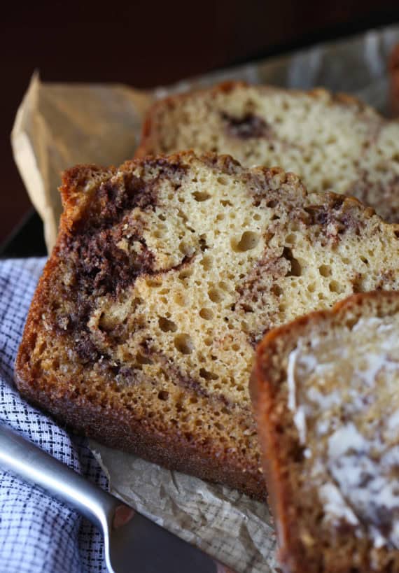 Brown Sugar Cinnamon Swirl Bread is an easy cake recipe that you eat for breakfast!