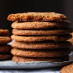 A stack of gingersnap cookies