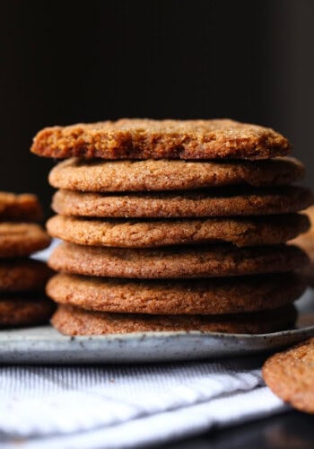 Gingersnaps are the perfect holiday cookie with crispy edges and chewy centers