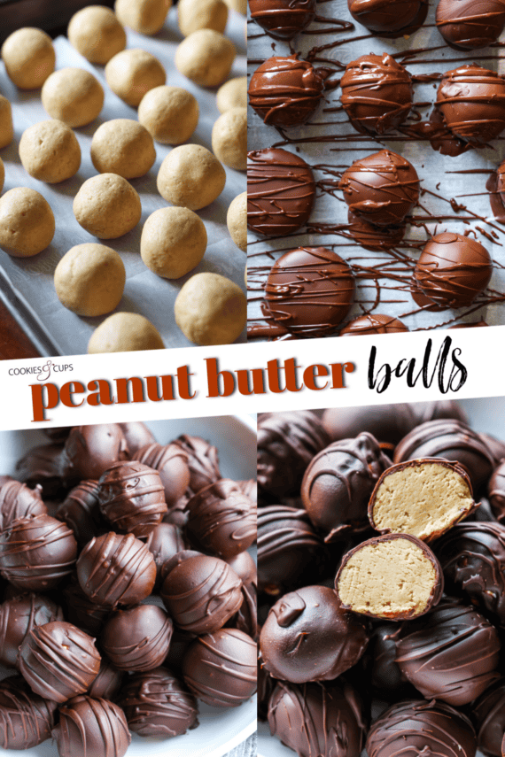 Peanut Butter Balls Pinterest Image Collage