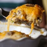 Cheesy Sausage Biscuit and Gravy Bake. A great brunch idea!