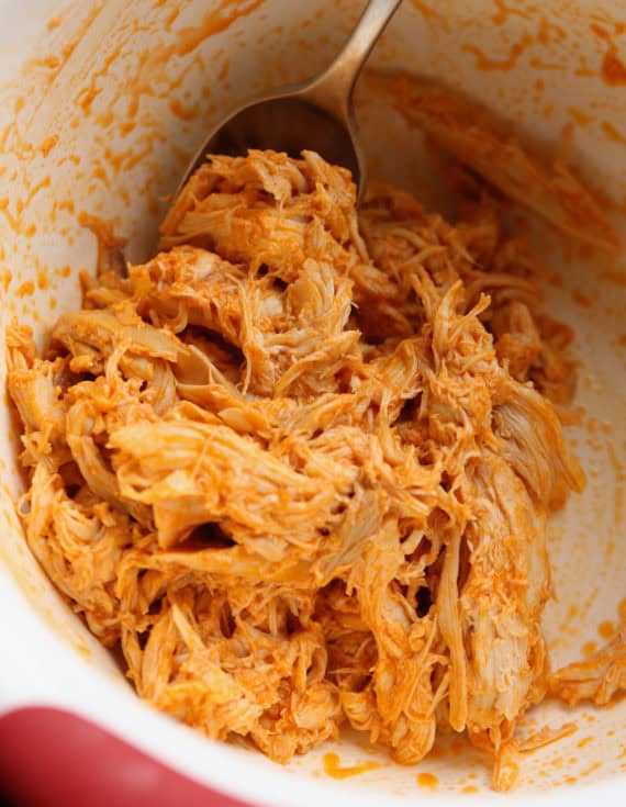 Easy Buffalo Chicken made with rotisserie chicken