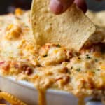 Serve this Hot Corn Dip Recipe with chips for an easy appetizer!