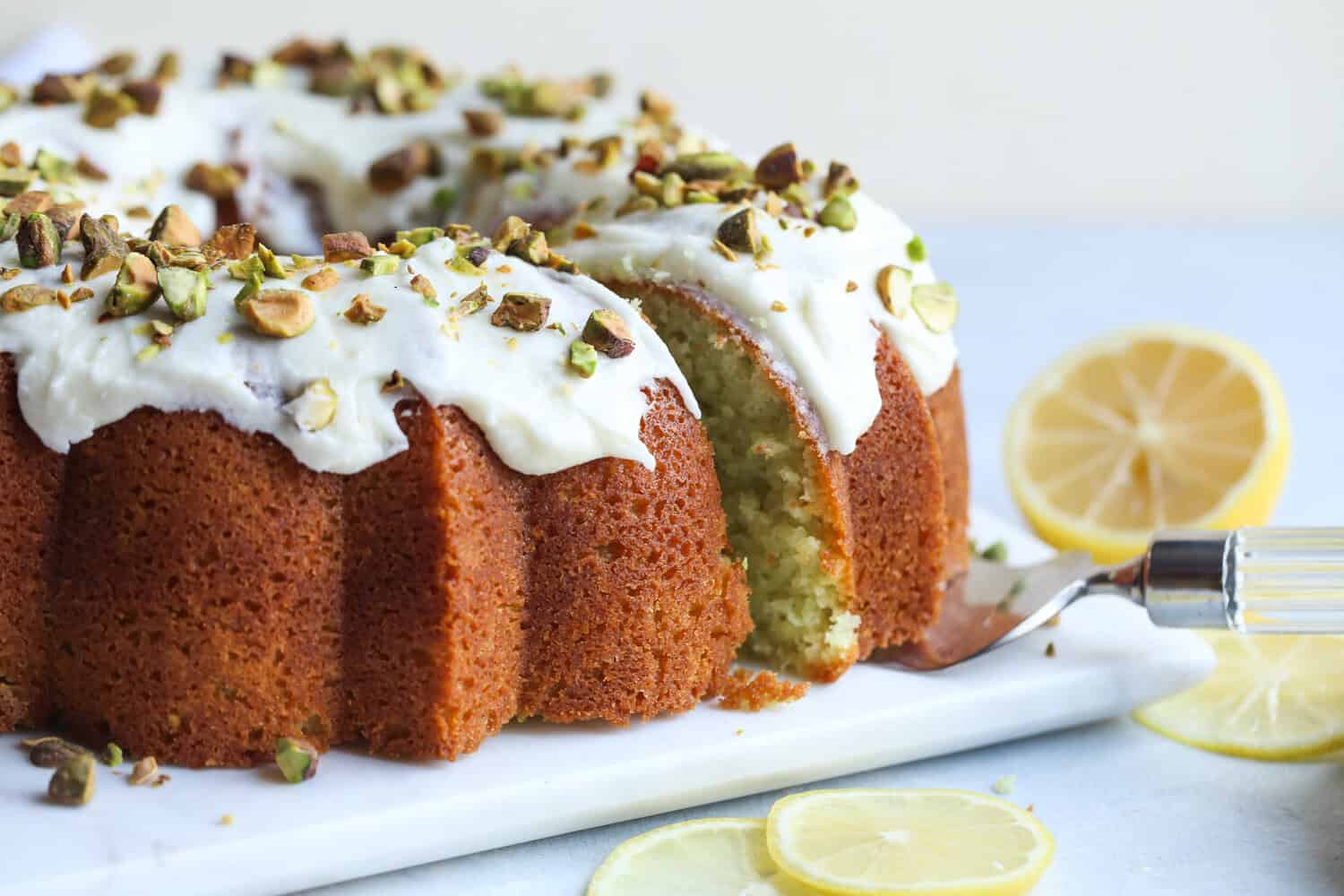 Pistachio Lemon Bundt Cake | An Easy Pistachio Cake Recipe