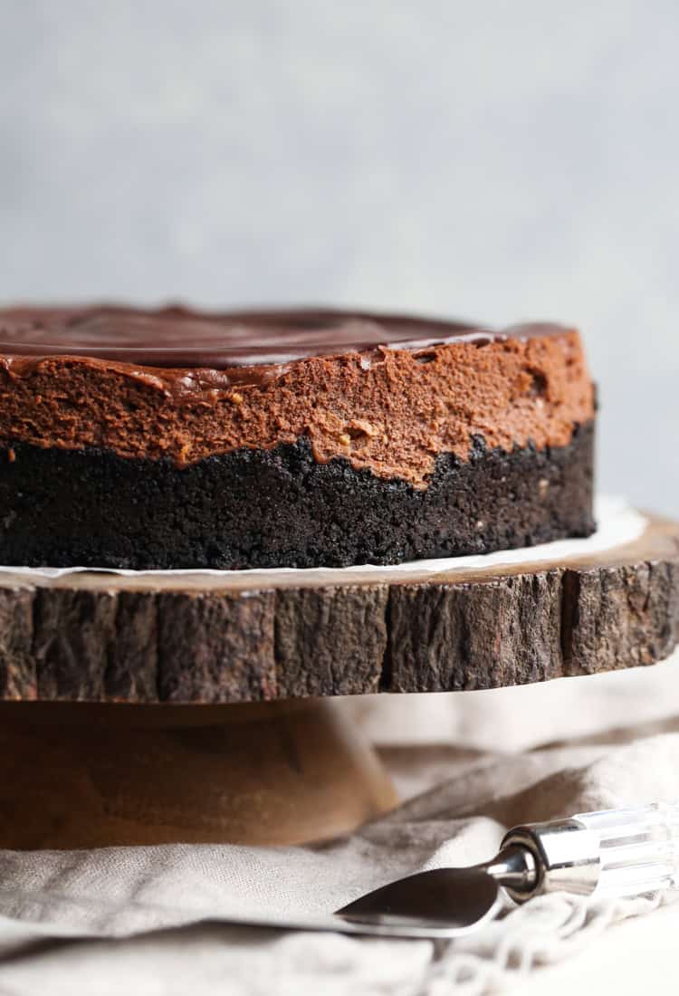 Chocolate Cheesecake on an Oreo Crust