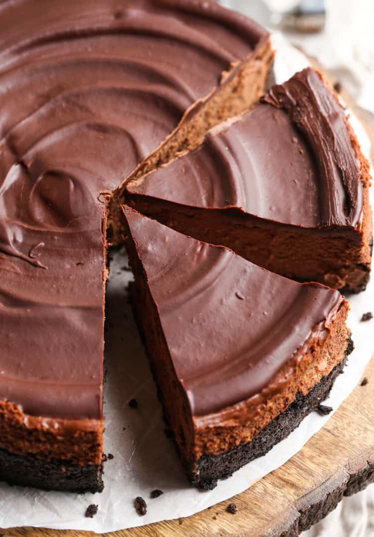 This easy Chocolate Cheesecake recipe is rich and creamy