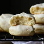 This and Easy Cream Cheese Lemon Cookies are topped with a lemon icing