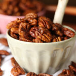 My Candied Pecans recipe are sweet and salty, and are great for snacking or gifting