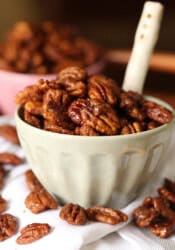 My Candied Pecans recipe are sweet and salty, and are great for snacking or gifting