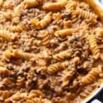 Creamy Beef Pasta is an easy pasta recipe that is made in 30 minutes