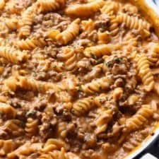 Creamy Beef Pasta Recipe | Cookies and Cups