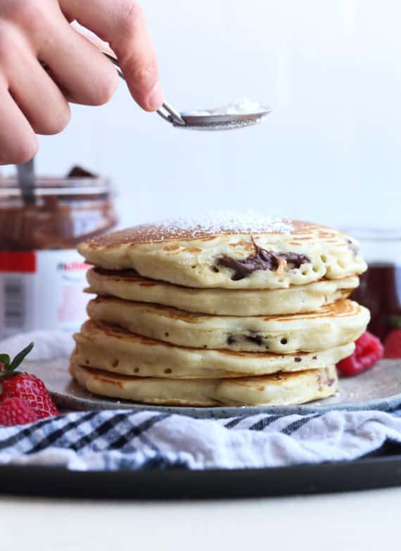 Nutella-Stuffed Mini Pancakes