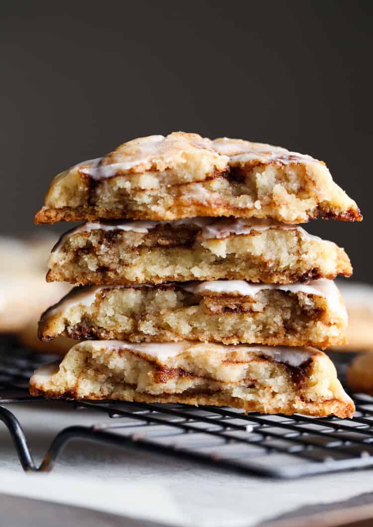 Cinnamon Roll Cookies Recipe are loaded with ribbons of cinnamon sugar