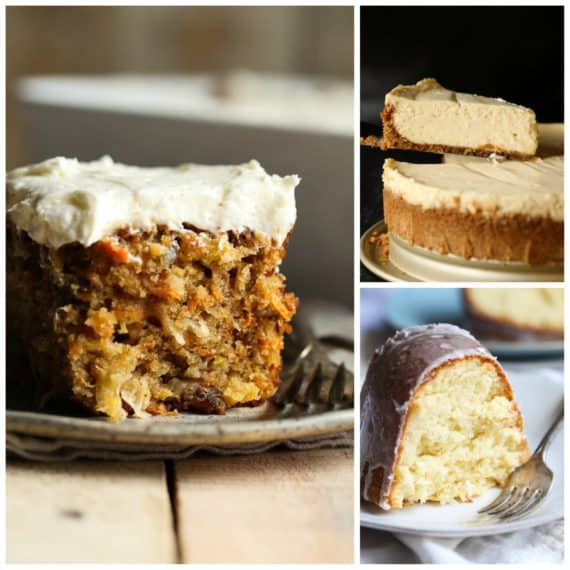 Carrot Cake, Cheesecake, and Coconut Cake for Easter