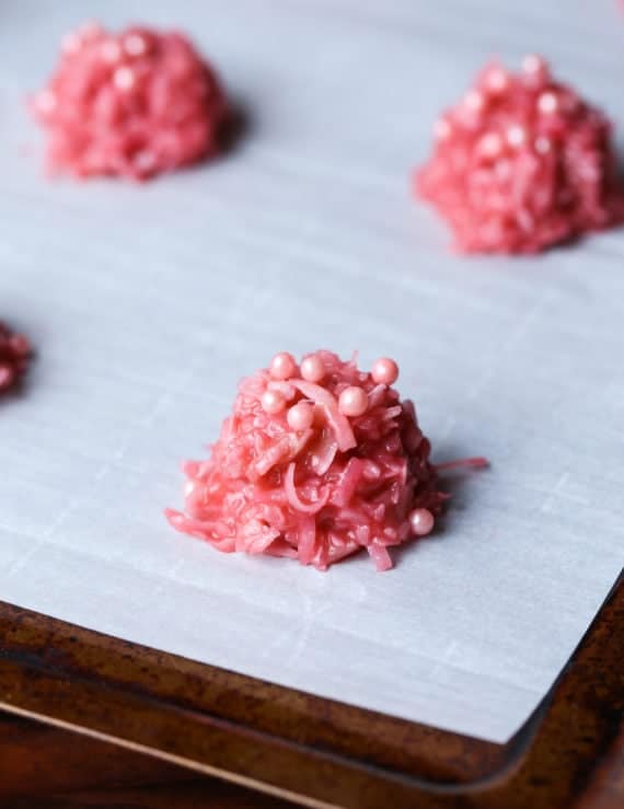 How To Make Pink Velvet Coconut Macaroons