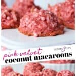Pink Velvet Coconut Macaroons