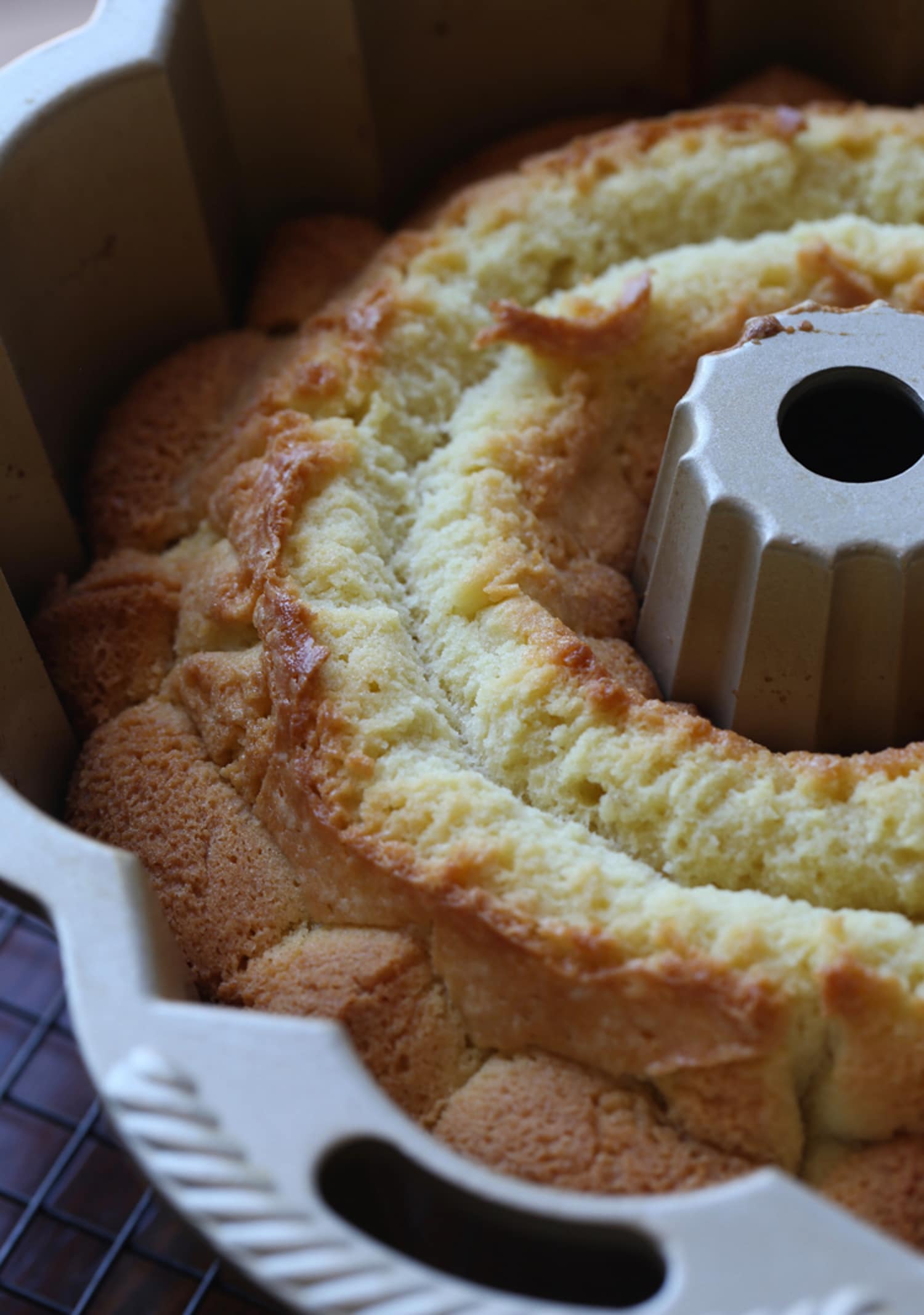 Pound Cake baked in a bundt pan