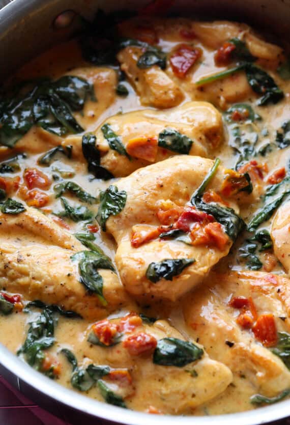 This Tuscan Chicken is an easy chicken recipe made in 30 minutes