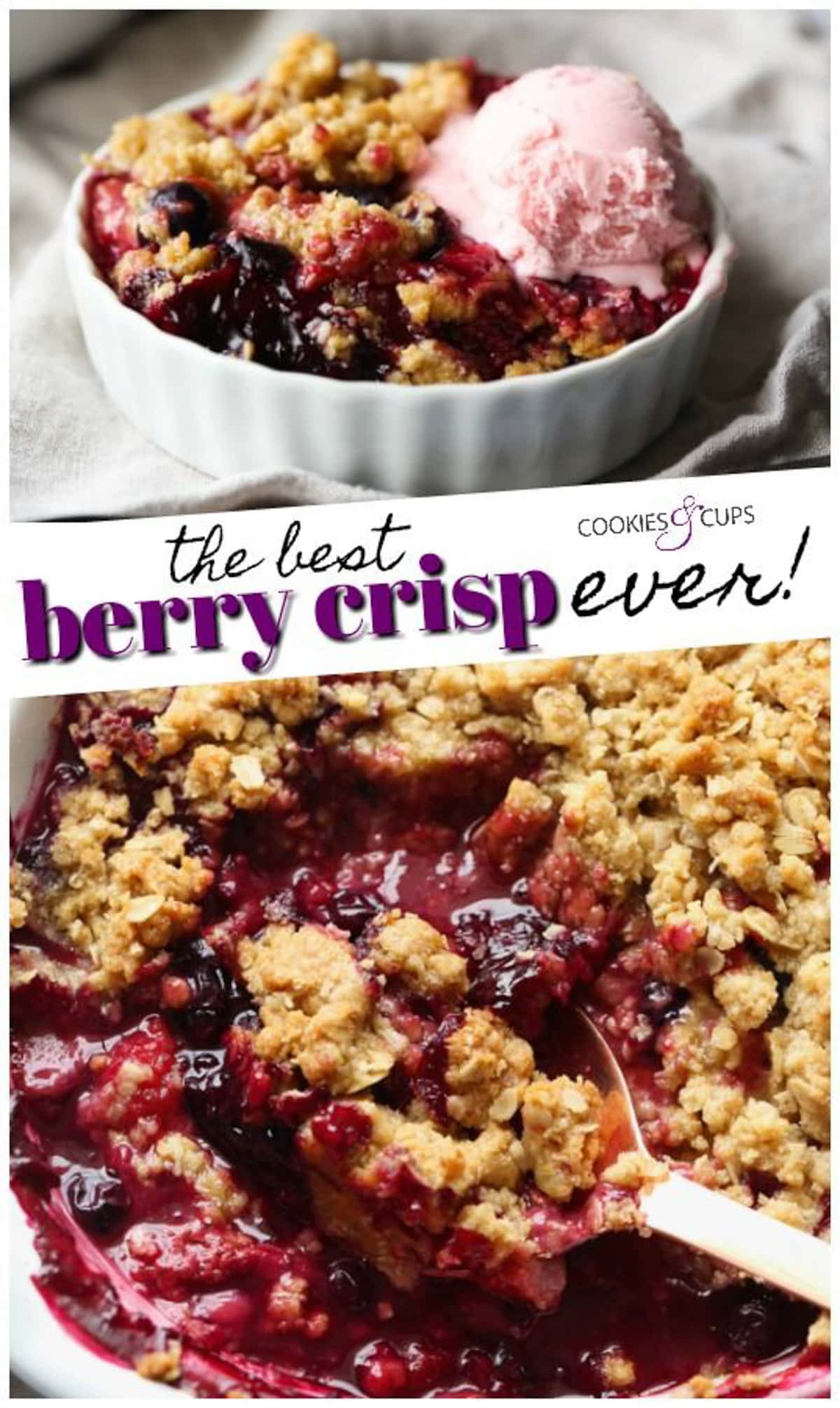 Berry Crisp pinterest collage 