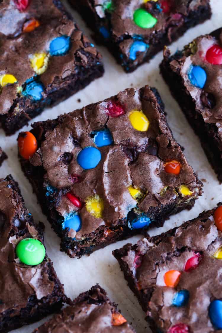 M&M's Brownies - Super Fudgy Brownies Recipe | Cookies and Cups
