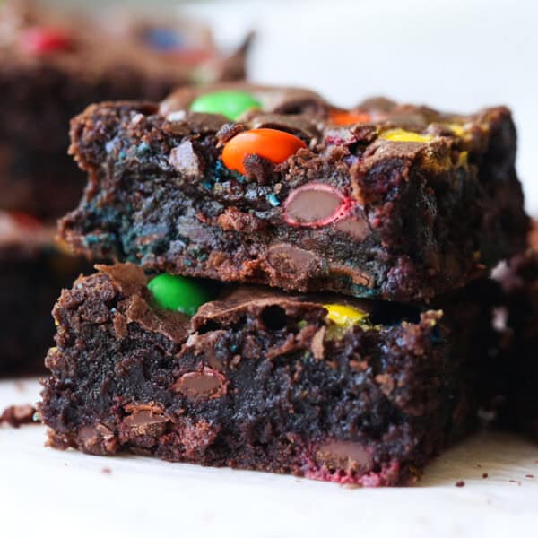 M&M's Brownies - Super Fudgy Brownies Recipe | Cookies and Cups