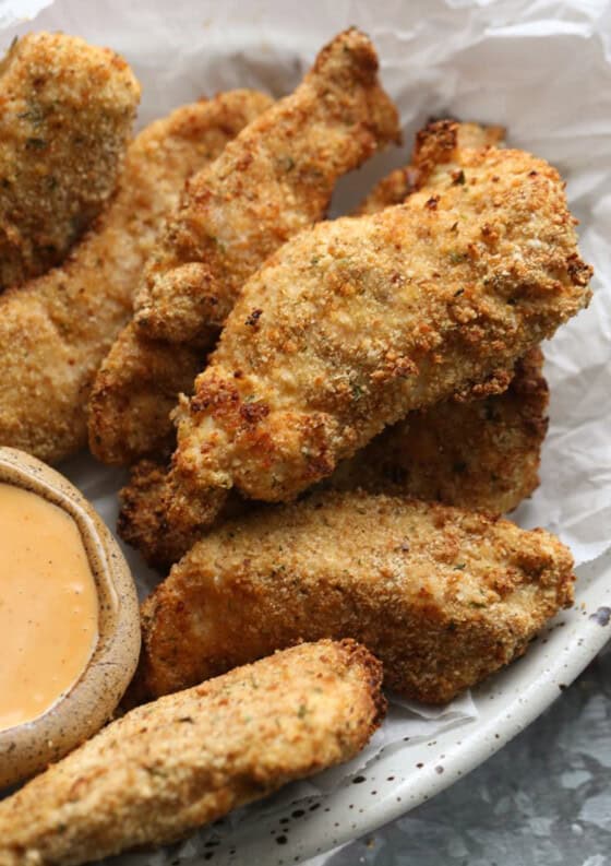 Crispy Air Fryer Chicken Tenders - Cookies and Cups