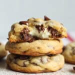 Chocolate Chip Cookies stuffed with a thick, creamy layer of cheesecake