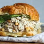Easy Chicken Salad Recipe on a Croissant