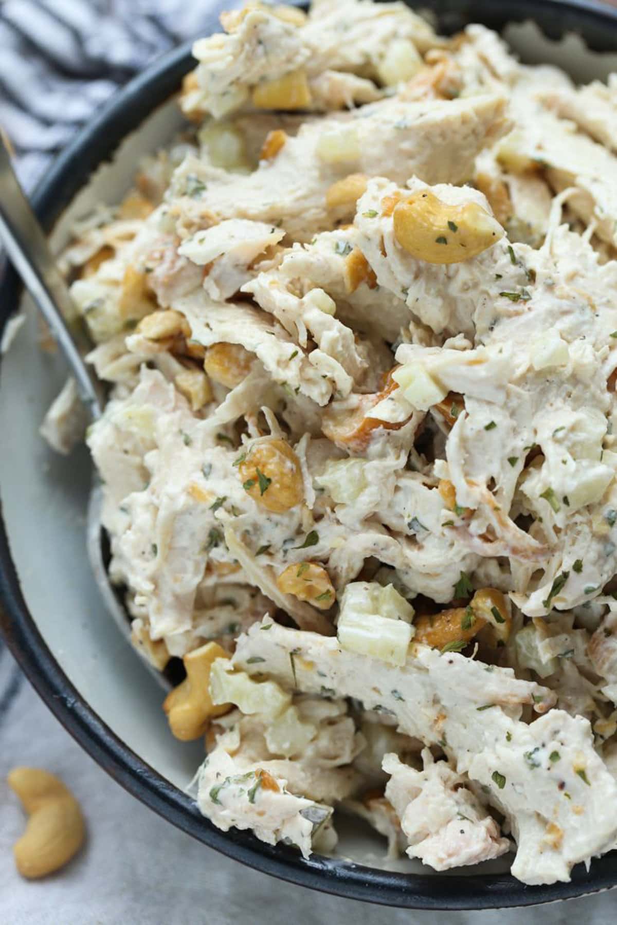 Chicken Salad in a bowl made in 5 minutes