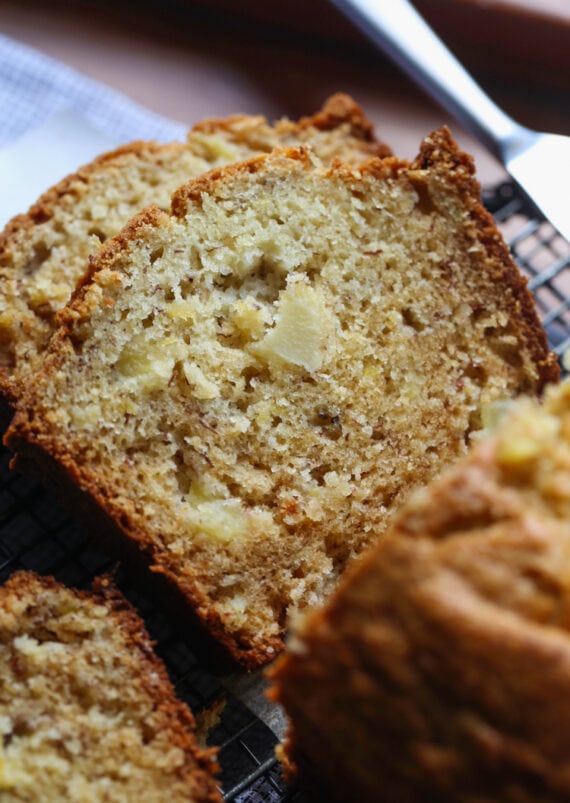 Pineapple Banana Bread Recipe is sweet and moist