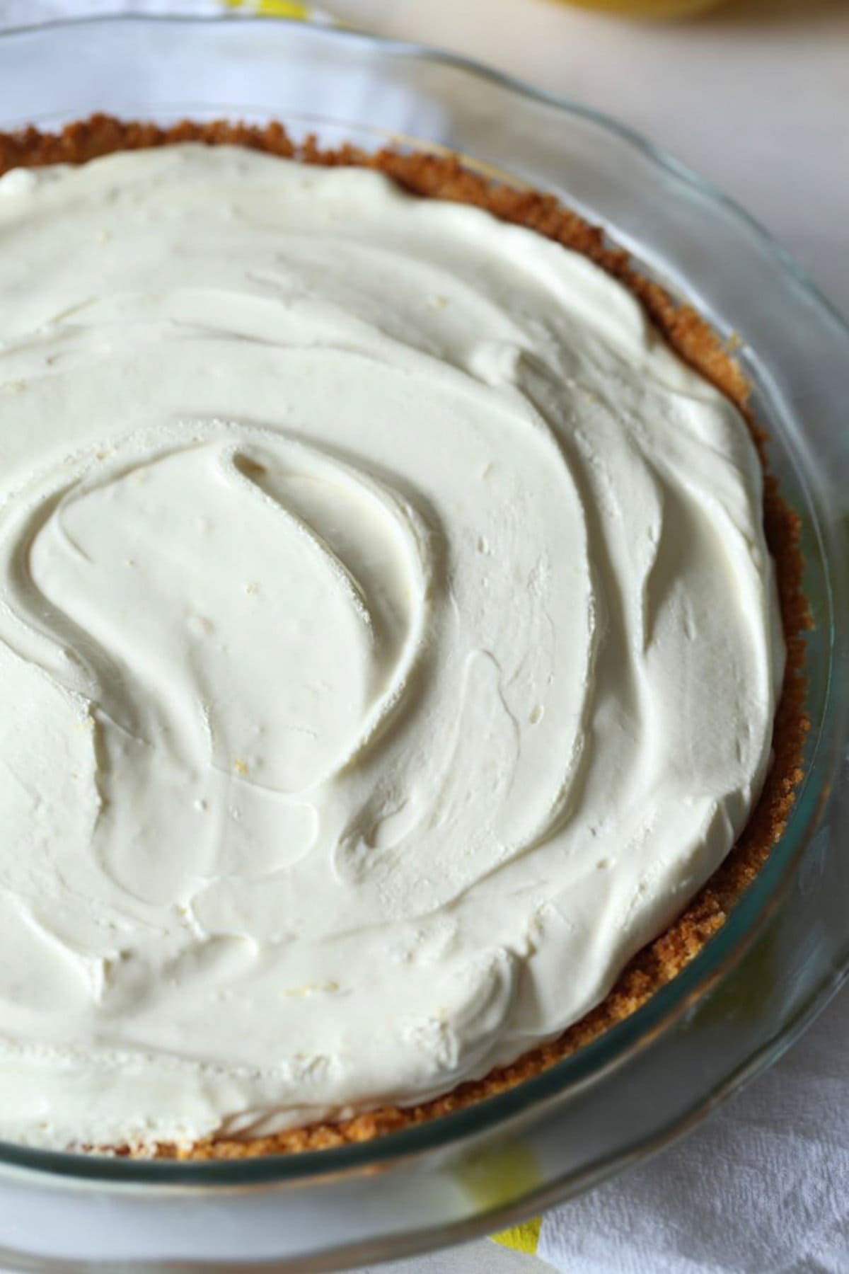 Refreshing, sweet-tart lemonade pie is a cool, creamy no-bake dessert that's easy to make with 5 ingredients and a light graham cracker crust. Lemonade pie filling spread inside a graham cracker crust.