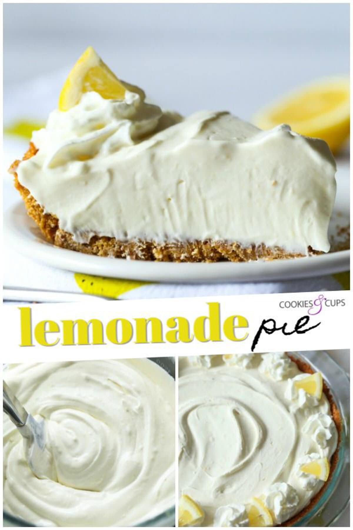 Lemonade pie pinterest collage 
