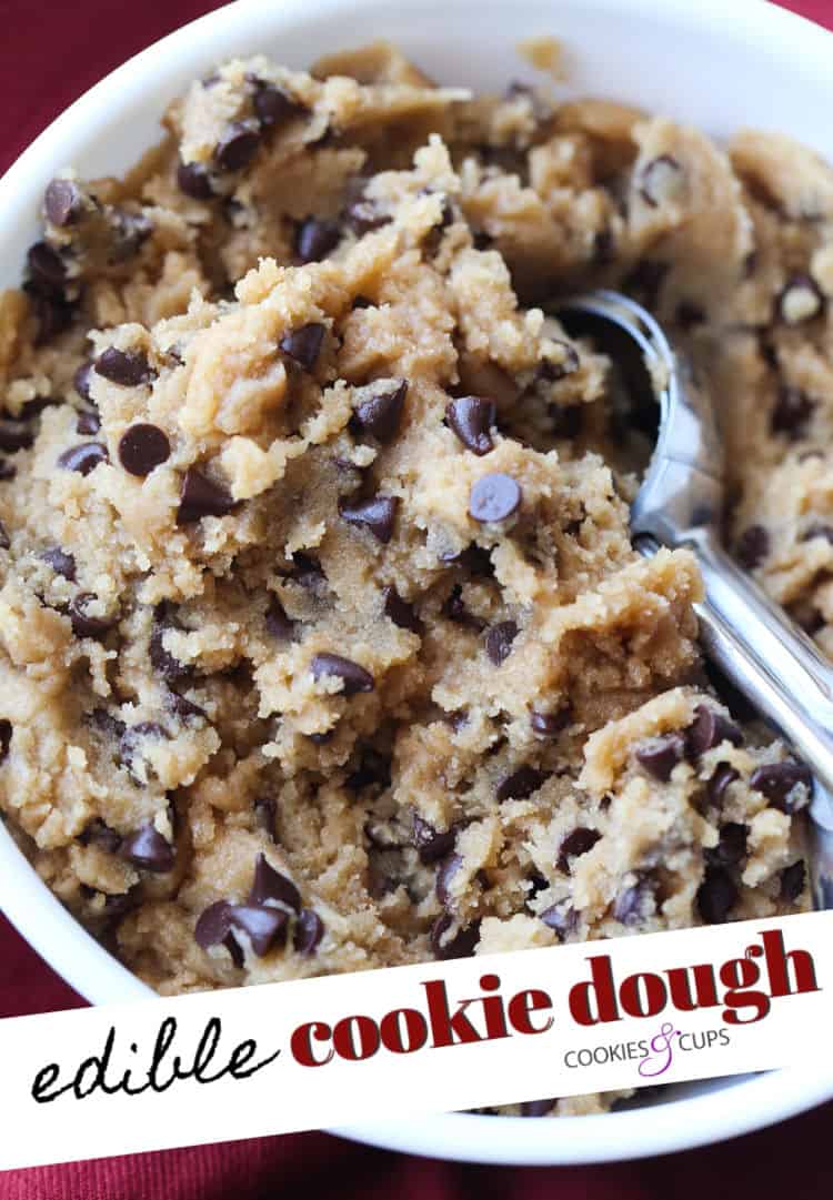 Pinterest Title Image for Edible Cookie Dough
