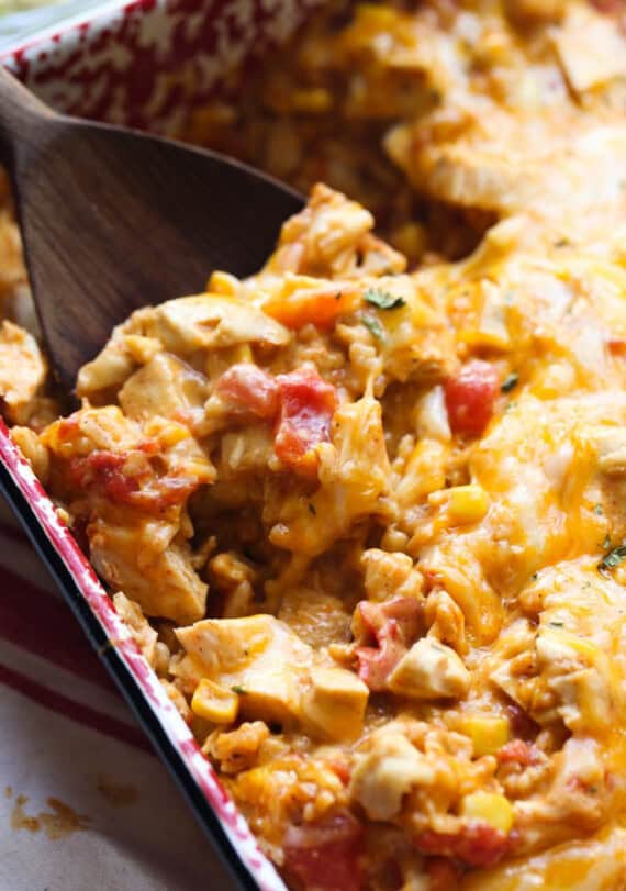 Fiesta Chicken Casserole Recipe | Cookies and Cups