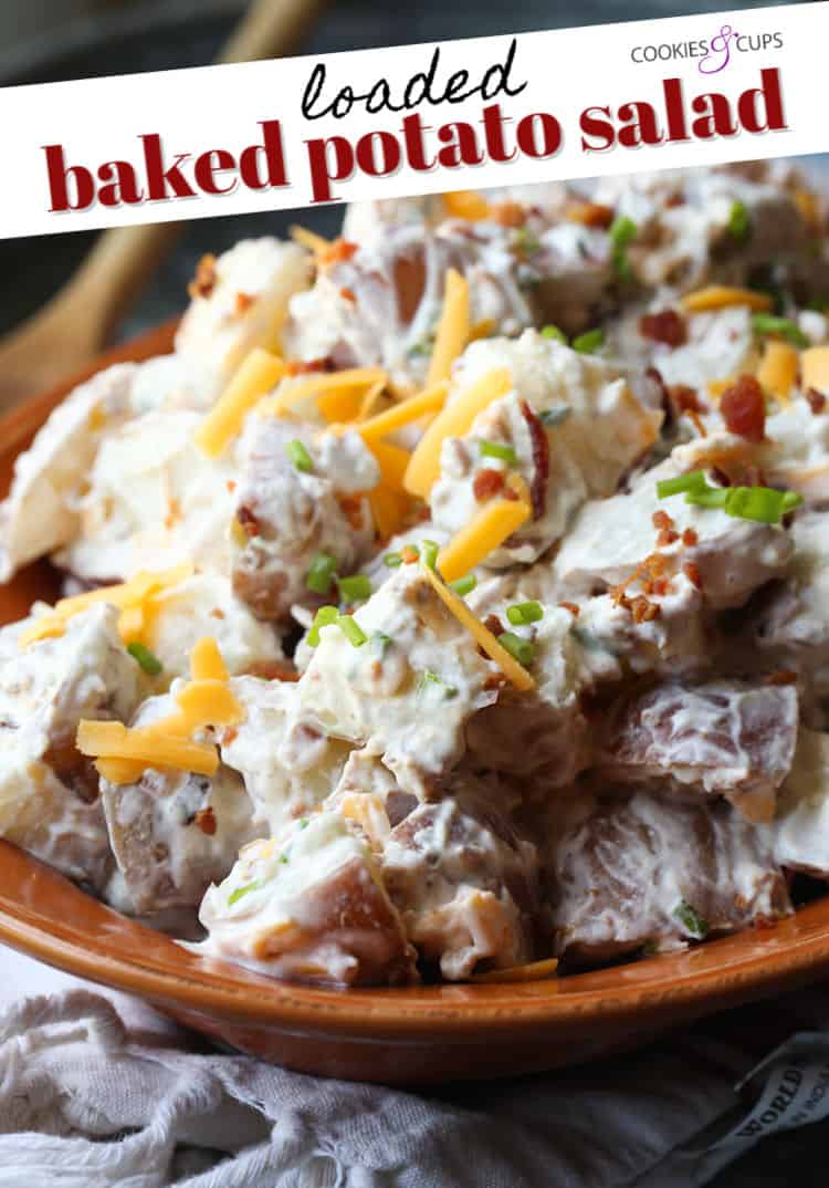 Loaded Baked Potato Salad Recipe - Cookies and Cups