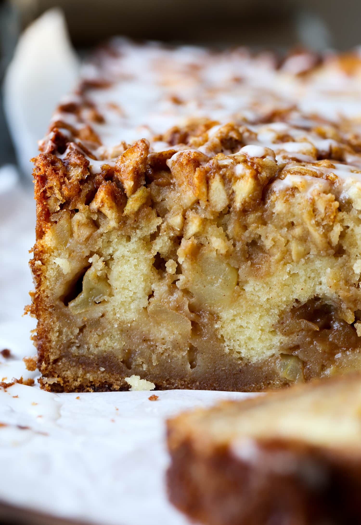 apple bread sliced with the inside showing