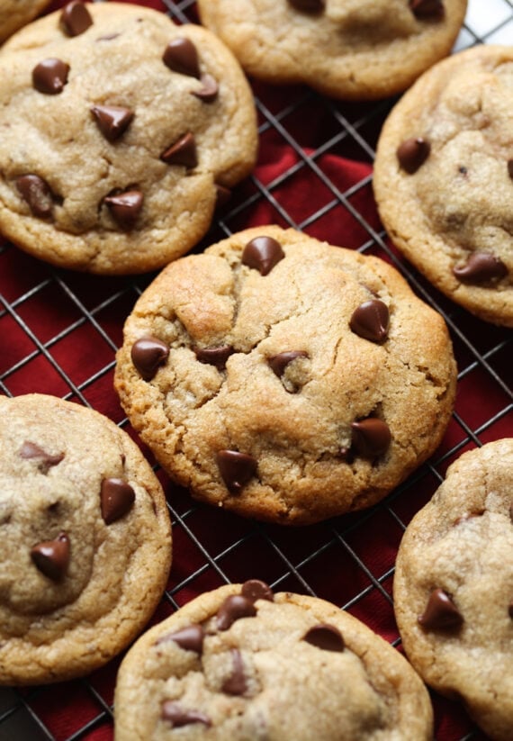 Brown Butter Chocolate Chip Cookies with Nutella Baked inside