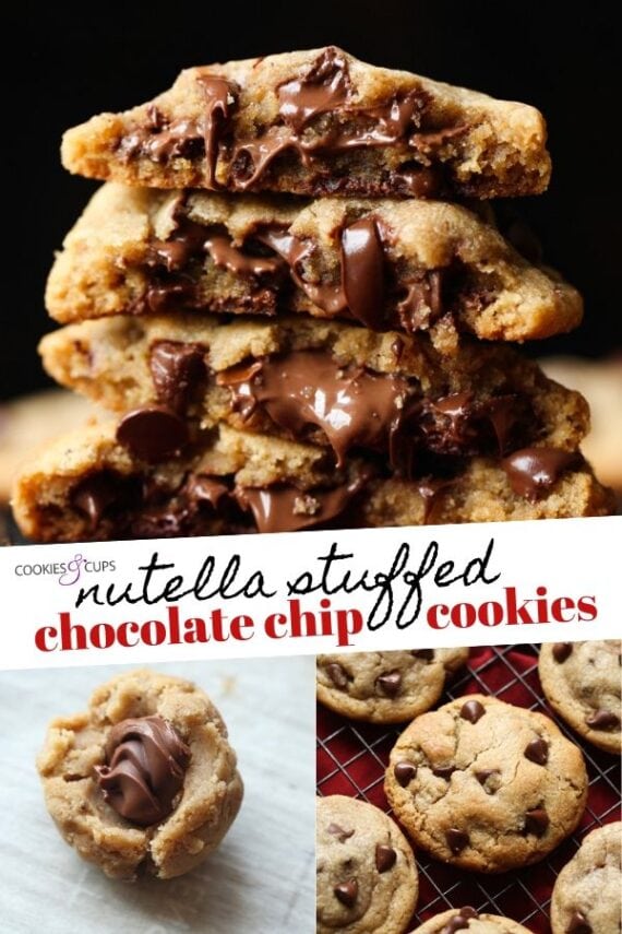 Nutella Stuffed Chocolate Chip Cookies