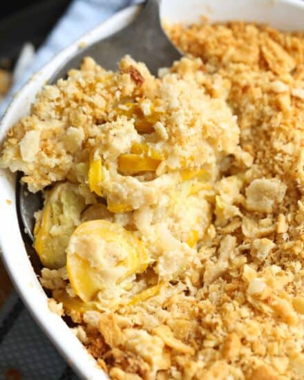 Yellow Squash Casserole is creamy and loaded with summer squash