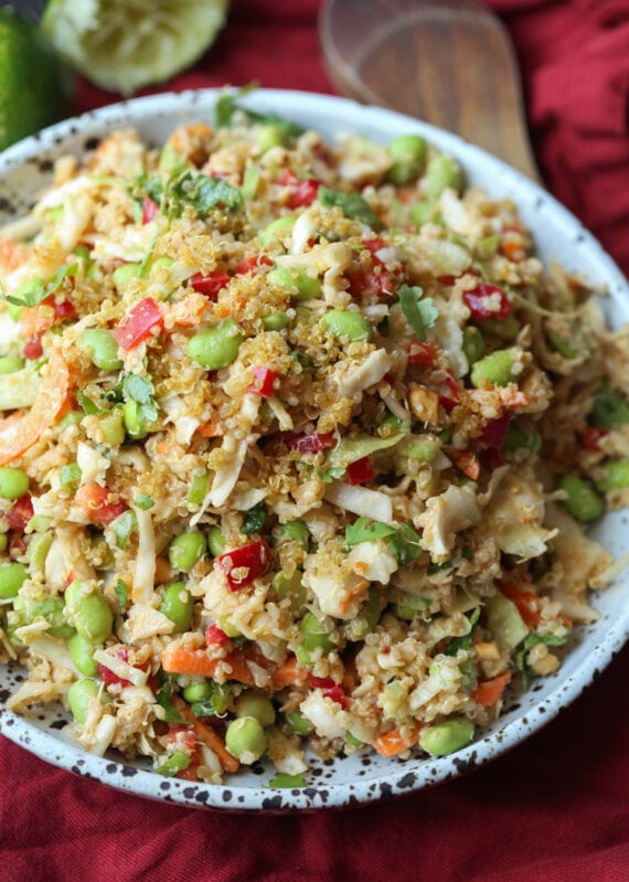 Thai Quinoa Crunch Salad is an easy quinoa salad refcipe