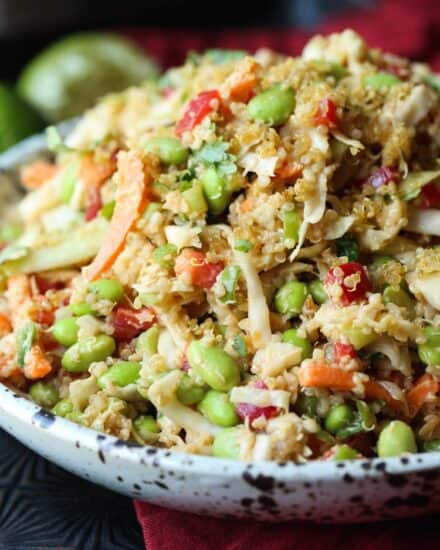 Thai Quinoa Crunch Salad is a protein packed quinoa salad recipe
