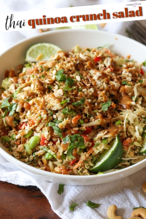 Thai-inspirierter Quinoa-Crunch-Salat Pinterest-Bild