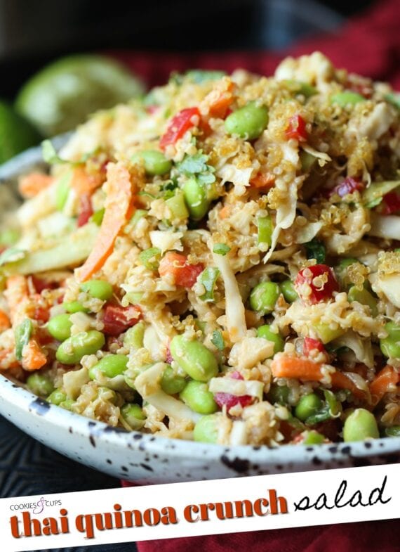 Thai Quinoa Salad Recipe is a protein packed salad recipe