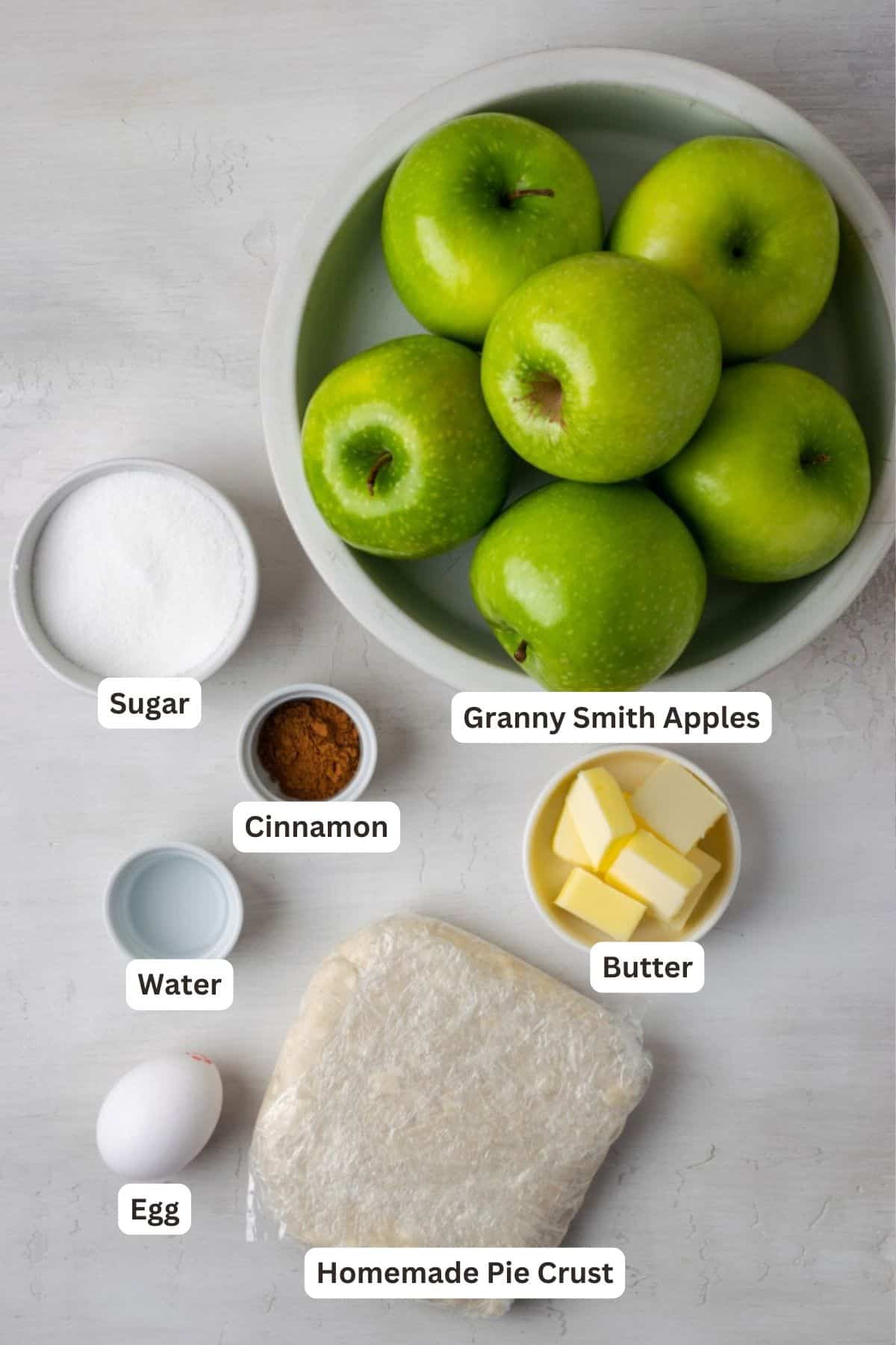 Ingredients for Homemade Apple Pie.