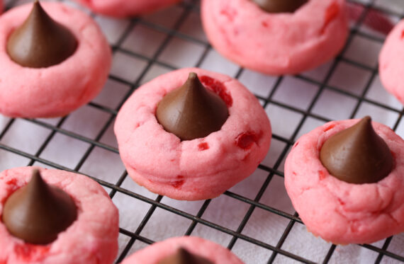 Pink Cherry Kiss Cookies
